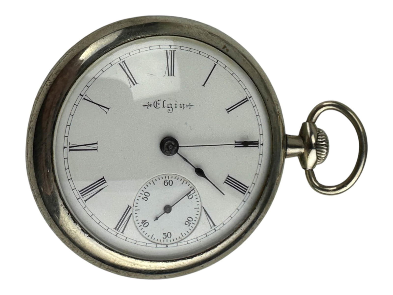 Elgin Silverode Open Face Pocket Watch Movement (1 of 4)