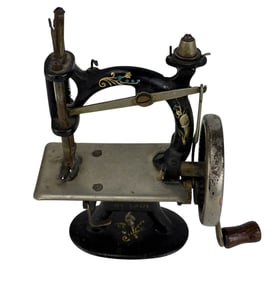 Antique Cast Iron Hand Crank Toy Sewing Machine