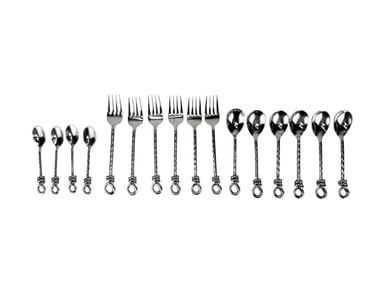 Taos Twist Stainless Steel Flatware Utensils 16pc