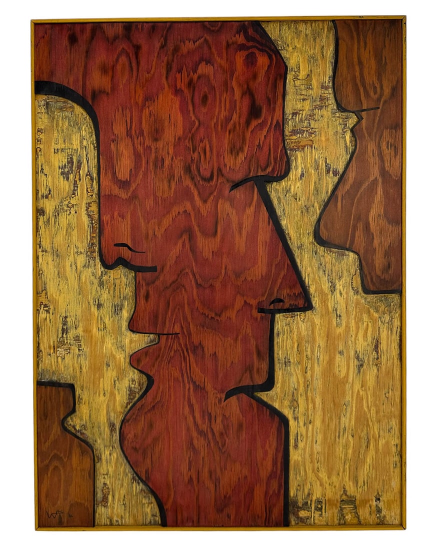 Wayne Pelke Cameo Hand Carved Wood Relief Wall Art (1 of 3)