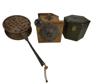Coffee Grinder Copper Chestnut Roaster Collar Box
