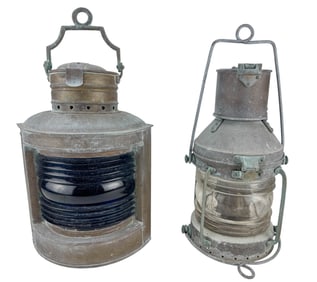 Perkins & William Harvie Ship Maritime Lantern LOT