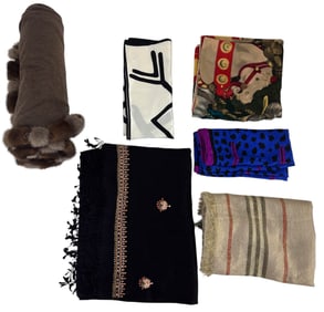 Yves St Laurent Dior Pashmina Cashmere Scarf LOT