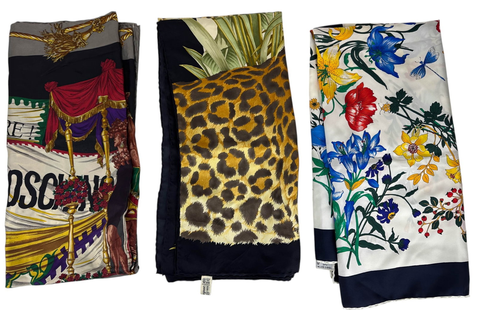 Moschino Ferragamo Borrometi Designer Silk Scarves (1 of 8)