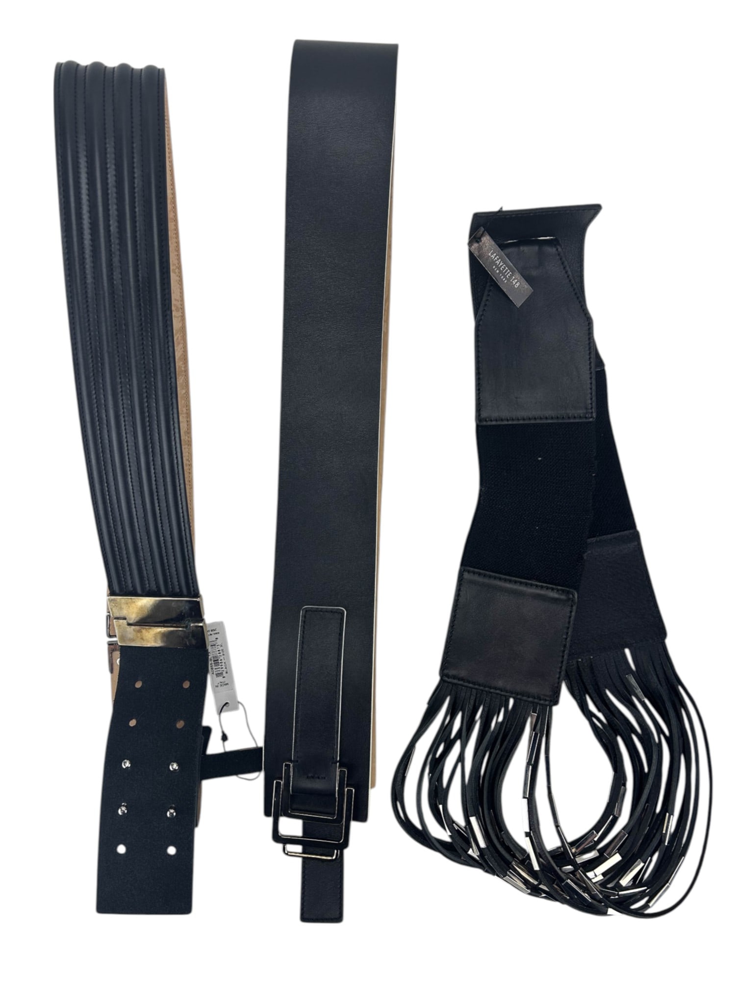 Lafayette 148 New York Leather Fashion Belts 3pc (1 of 8)