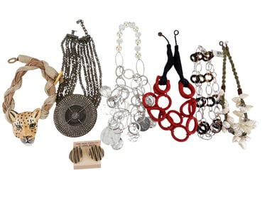Designer & Runway Style Estate Lot of 7 Necklaces