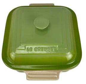 Le Creuset Green Stoneware Lidded Casserole Baker