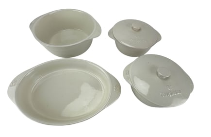 Calphalon White Stoneware Casserole Oval Baker 4pc
