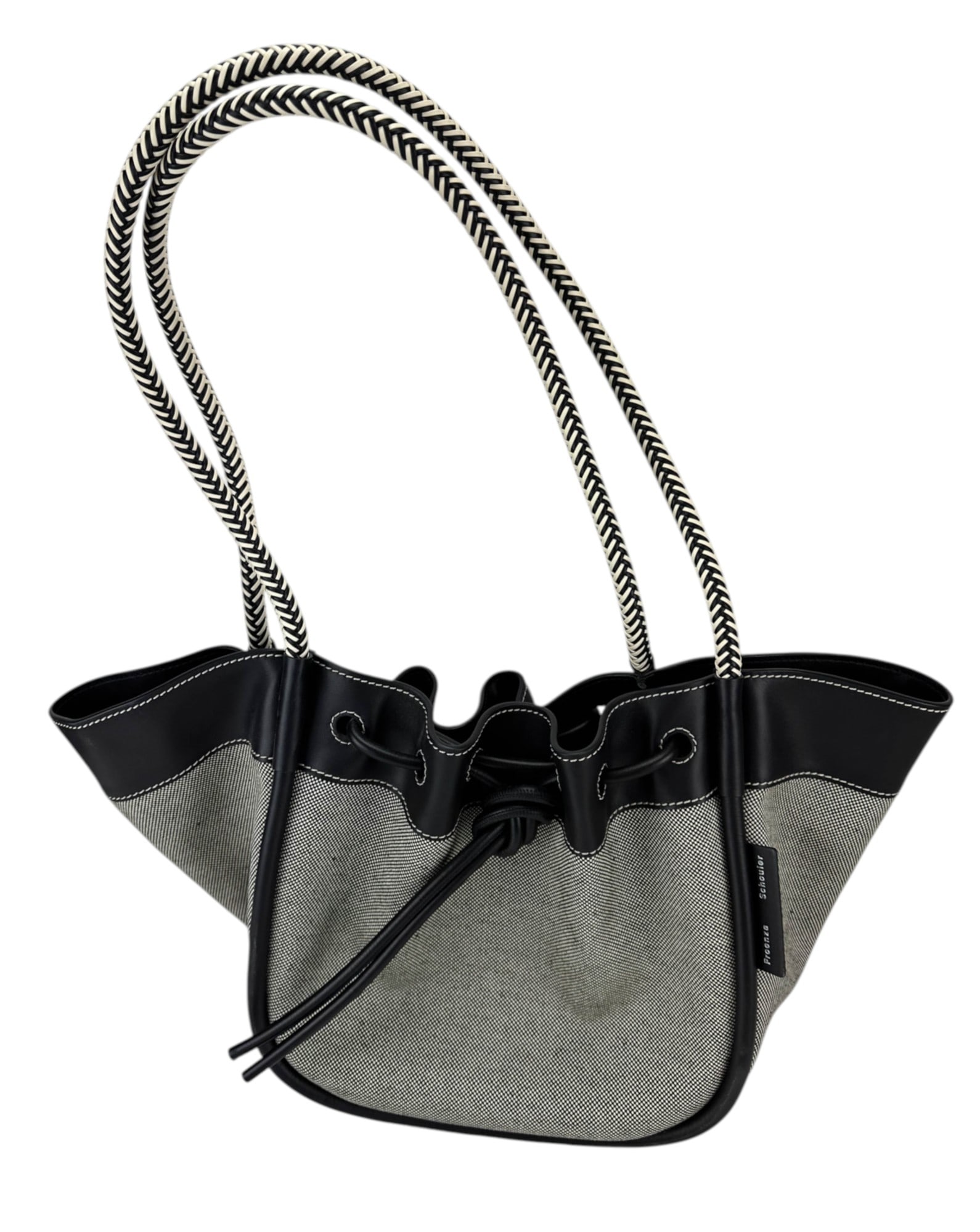 Proenza Schouler Leather & Canvas Drawstring Bag (1 of 7)