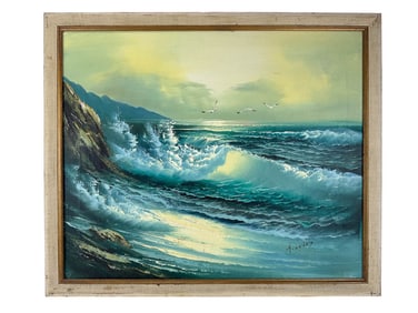 Howard Gailey Coastal Seascape Oil Painting SIGNED