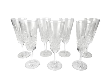 Waterford Crystal Lismore Fluted Champagne 7pc LOT