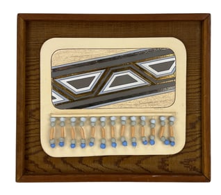 Michael Lewis Mixed Media Ceramic Wall Sculpture