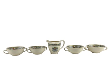 Lenox Autumn Cream Soup Bowls & Milk Creamer 5pc