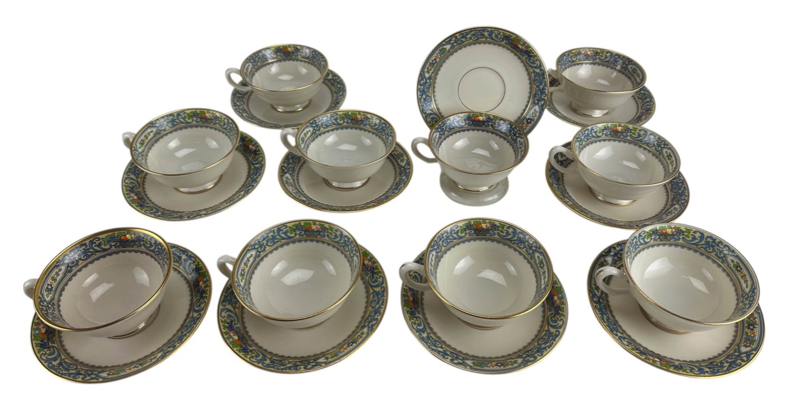 Lenox Autumn Porcelain Enamel Tea Cup Saucer 20pc (1 of 6)