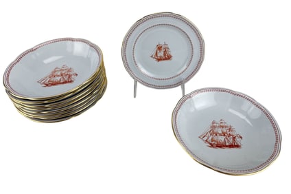 Spode Trade Winds Ship George Fruit Bowl Plate LOT