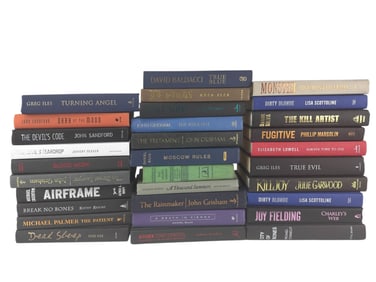 Thriller Mystery Fiction Hardcover Books 30pc LOT