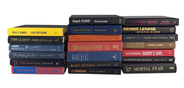 Modern Thriller Suspense Hardcover Books 20pc LOT
