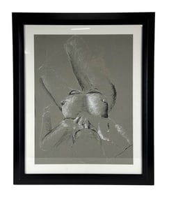 Female Reclining Nude Charcoal & Chalk Drawing