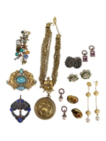 12 Piece Designer Earrings Bracelet Necklace Lot