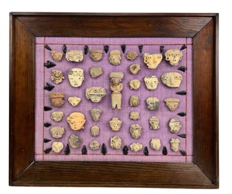 Pre Columbian Style Pottery Busts & Arrow Heads