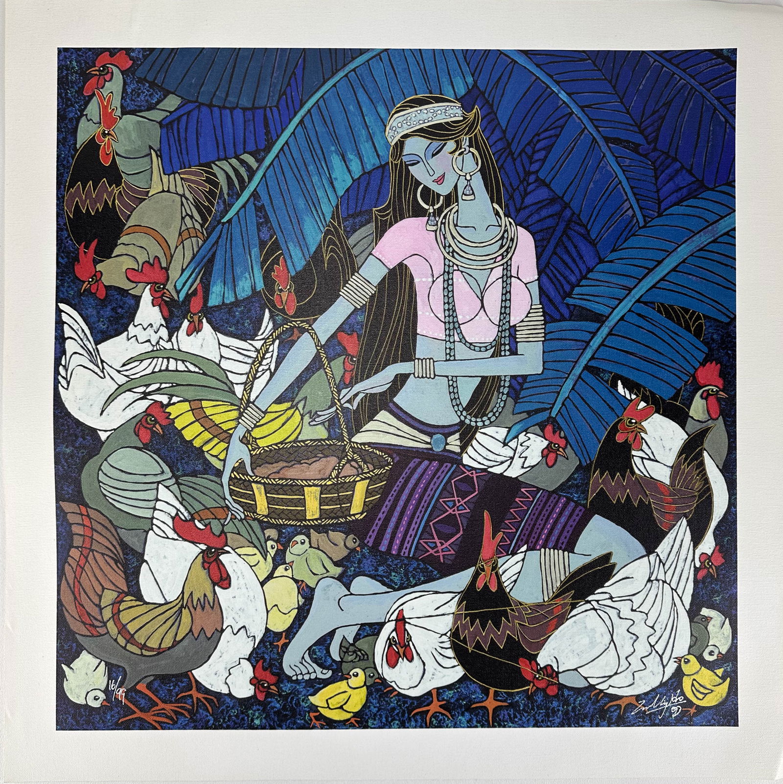 Zu Ming Ho b1949 Feeding Time LE Colored Giclee (1 of 4)