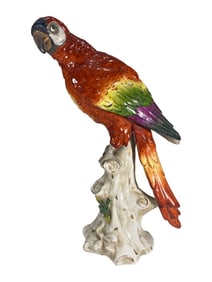 Karl Theodor 18th C. Frankenthal Porcelain Parrot