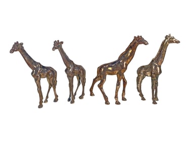 Sterling Silver Giraffe Figurines 4pcs HALLMARKED