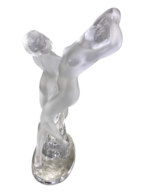 Lalique French Crystal Deux Danseusses Sculpture