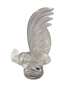 Lalique French Crystal Rooster Figurine SIGNED