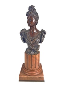 Georges Van der Straeten Bronze Bust Sculpture