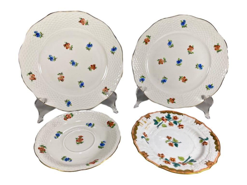 Herend Hungarian Porcelain Decor Plate Set 4pc LOT (1 of 4)