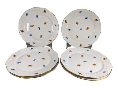 Herend Hungarian HP Porcelain Plates 6pc LOT