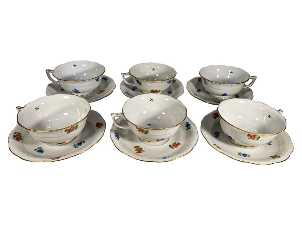 Herend Hungary Porcelain Teacup SVC Set 12pc LOT (1 of 4)
