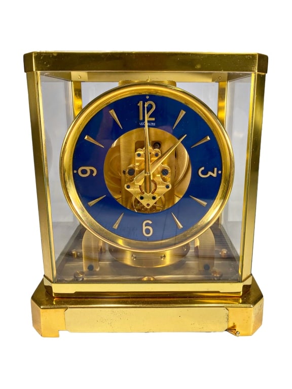 LeCoultre Atmos Blue Dial 528-6 Brass Clock (1 of 7)