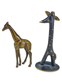 Walter Bosse, Austria & Other Giraffe Figs 2pc LOT