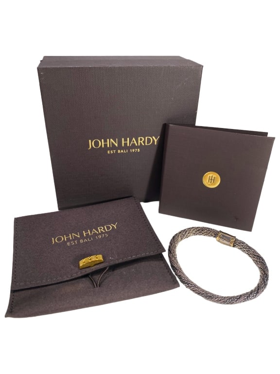 John Hardy Sterling Silver & 18K Gold Bracelet 31g (1 of 7)