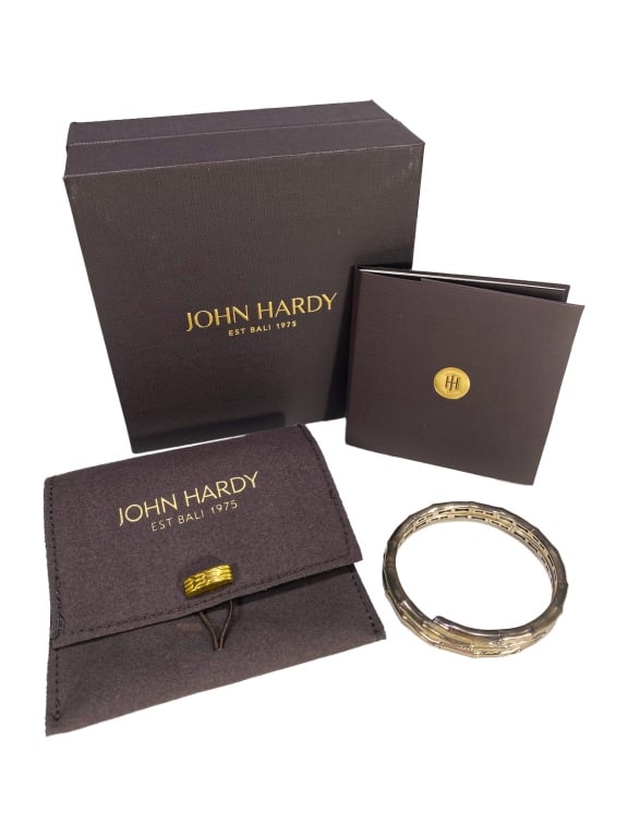 John Hardy Sterling Silver Bamboo Bangle Bracelet (1 of 8)
