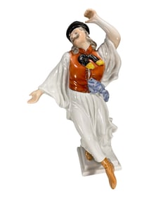 Large Herend Hungary Folk Dancer Porcelain Figure