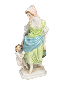 Herend Hungarian Mother w Child Porcelain Figurine