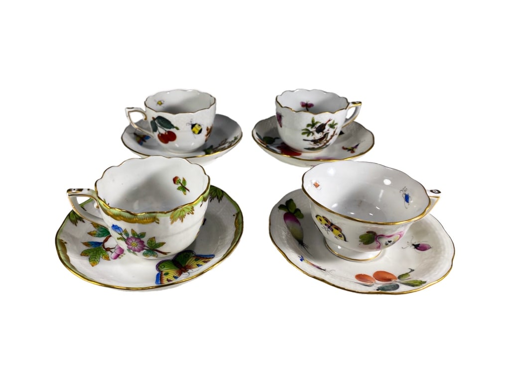 Herend Queen Victoria & Rothschild Teacups 8pc LOT (1 of 7)