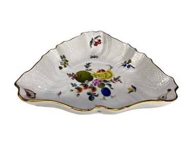 Herend Hungary Porcelain Triangular Serving Dish