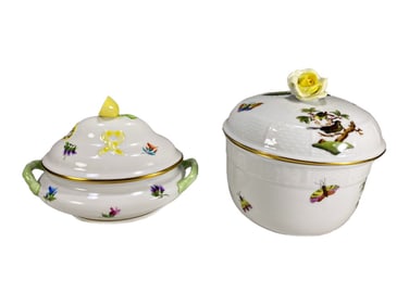 Herend Rothschild Bird & Kimberly Porcelain Bowls