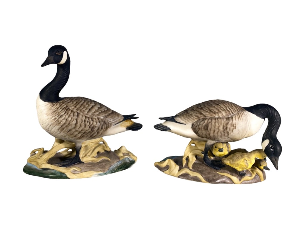 Boehm Pair HP Porcelain Canadian Geese Figurines (1 of 8)