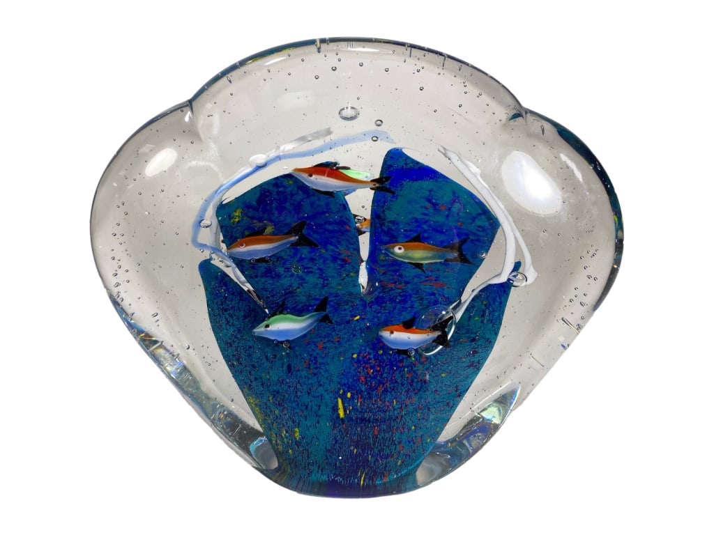 Italian Murano Glass Large Aquarium Paperweight (1 of 4)