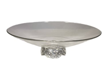 Steuben Crystal Art Glass Round Pedestal Bowl