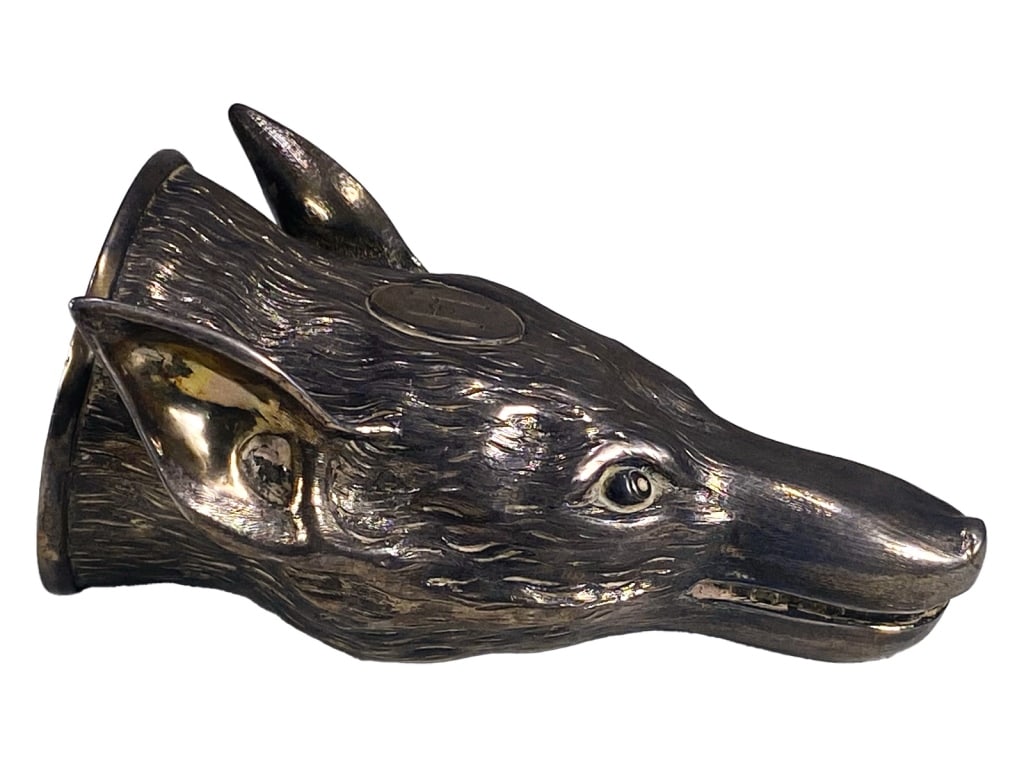 Edwardian C S Harris Silver Fox Stirrup Cup 396g (1 of 8)