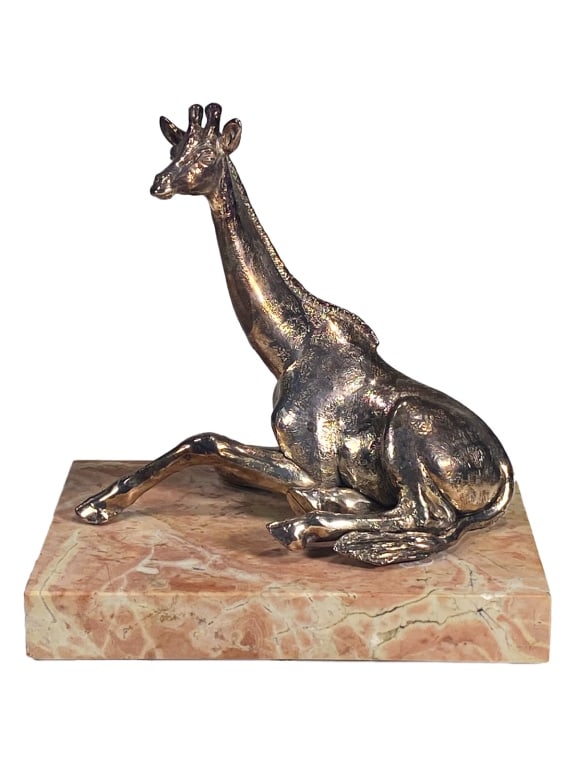 Yaacov Heller Sterling Silver Giraffe on Marble (1 of 6)