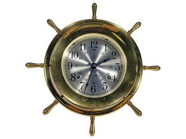 Seth Thomas Helmsman Brass Maritime Clock VINTAGE