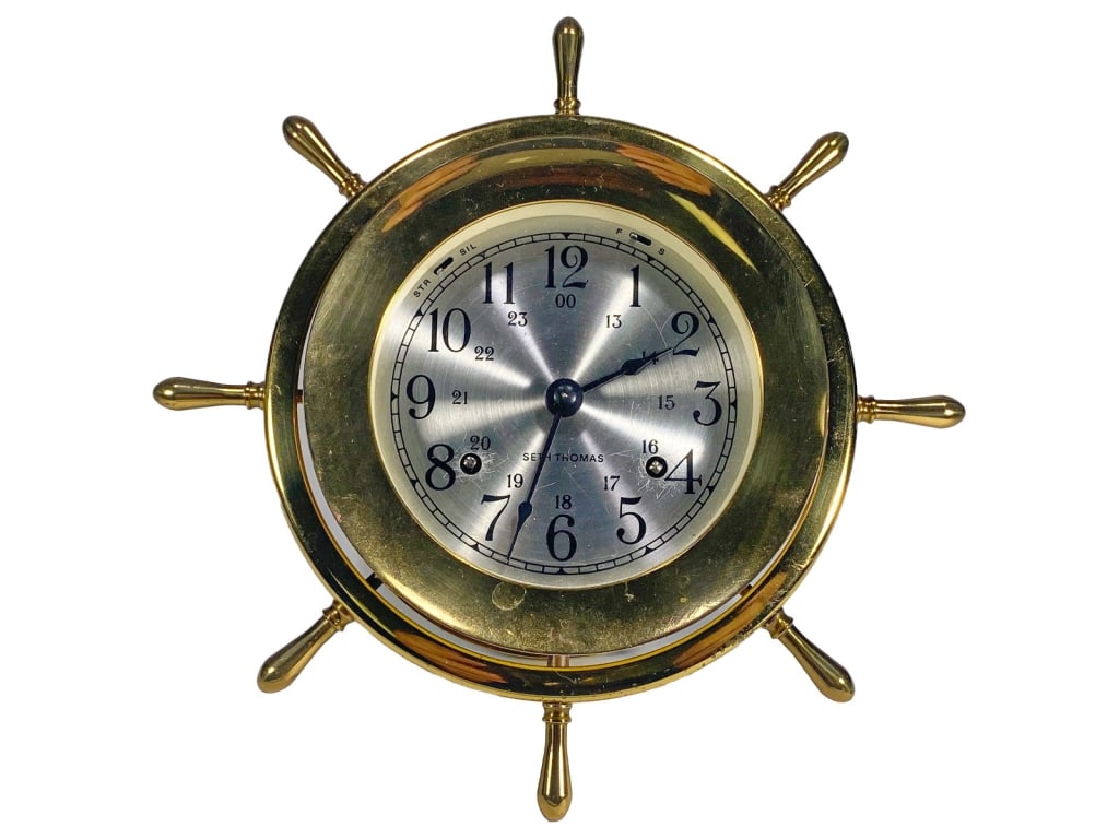 Seth Thomas Helmsman Brass Maritime Clock VINTAGE (1 of 6)