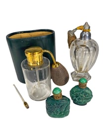 Guerlain Baccarat & Chinese Perfume Bottles 4pcs